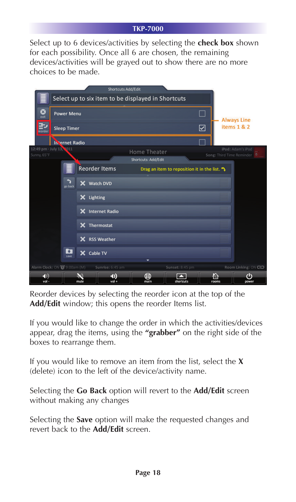 Universal Remote Control (URS) TKP-7000 User Manual | Page 21 / 40