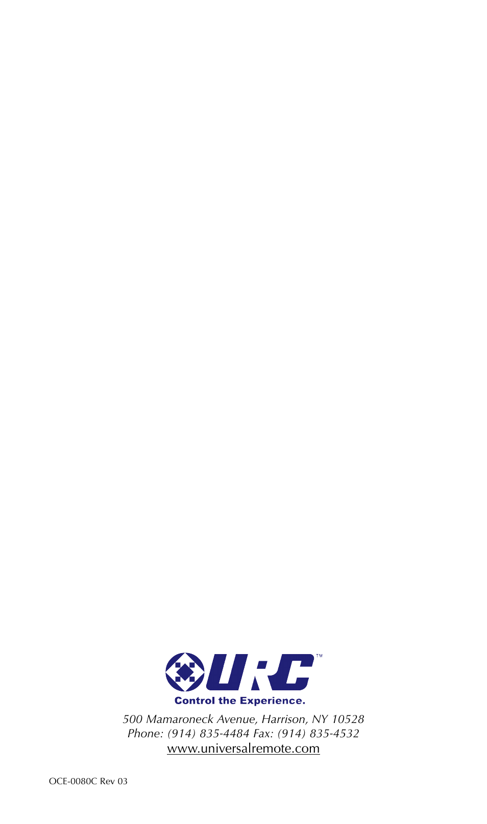 Universal Remote Control (URS) TKP-2000 User Manual | Page 19 / 19
