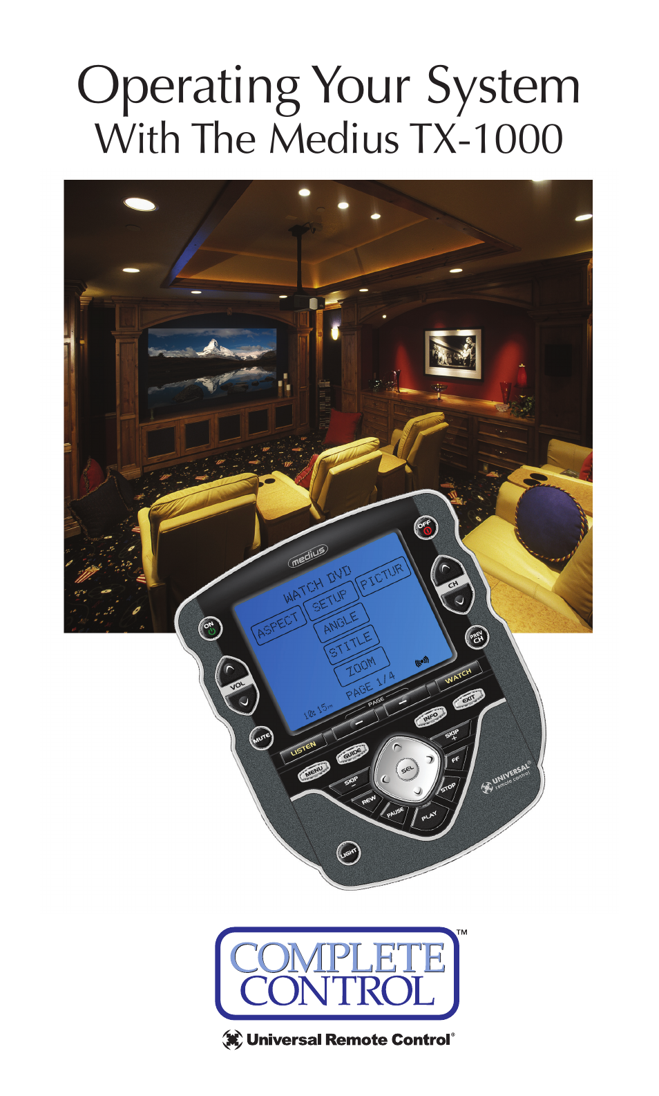 Universal Remote Control (URS) TX-1000 User Manual | 20 pages