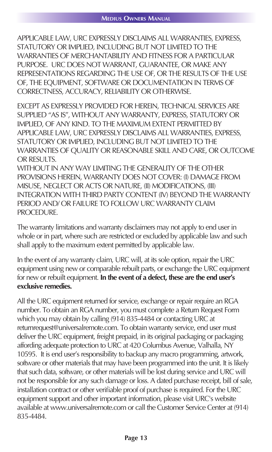 Universal Remote Control (URS) TX-1000 User Manual | Page 16 / 20