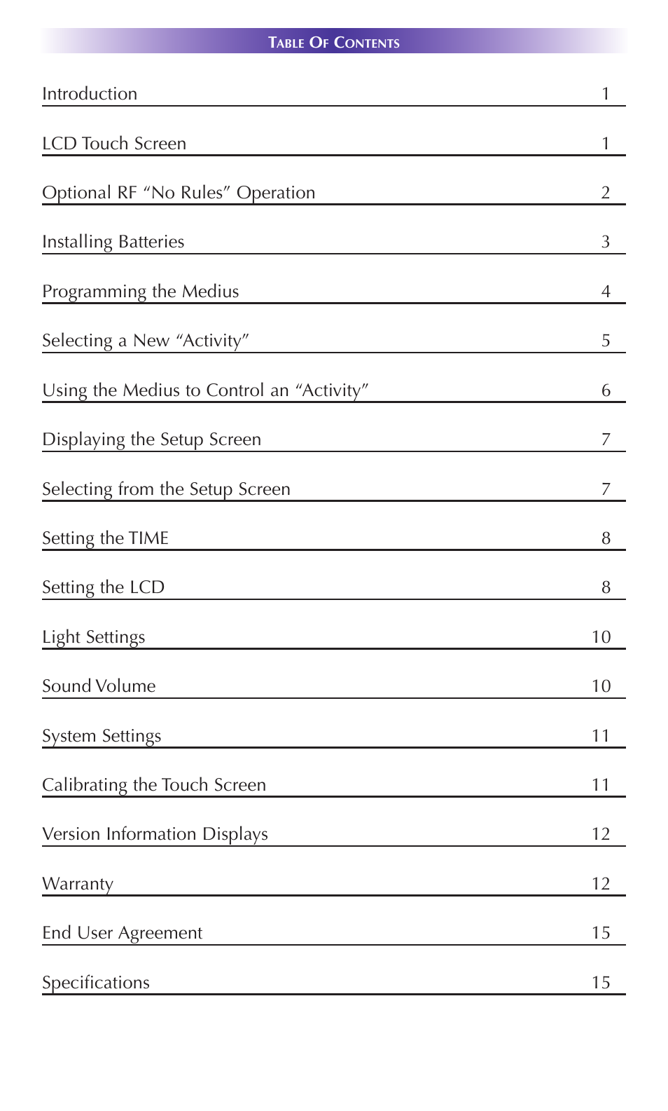 Universal Remote Control (URS) TX-1000 User Manual | Page 3 / 20