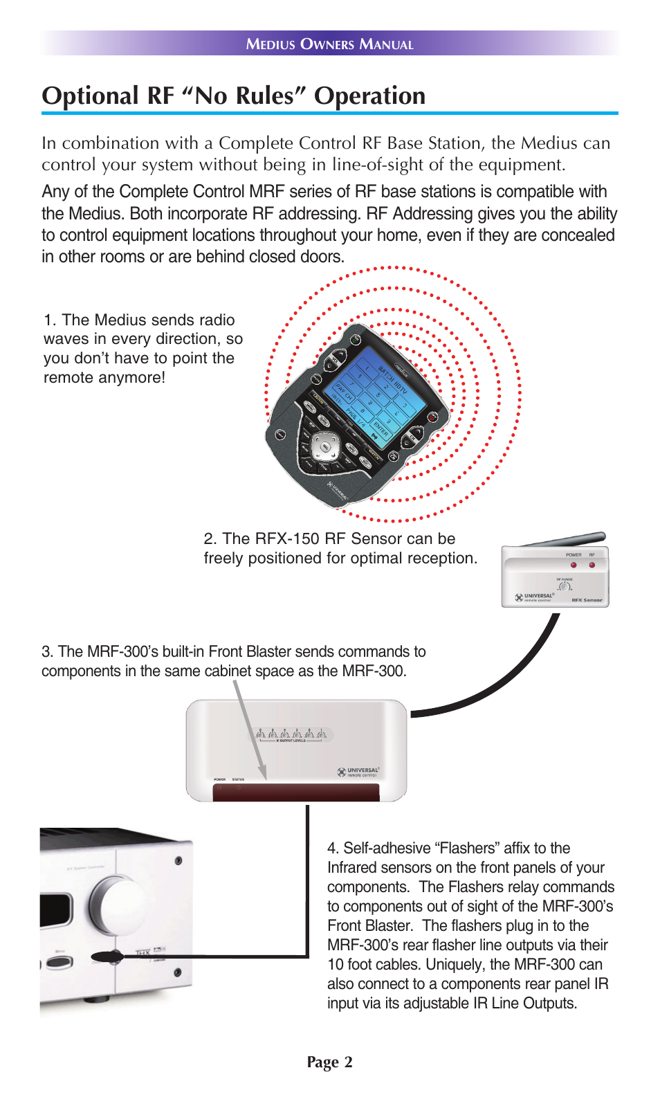 Optional rf “no rules” operation | Universal Remote Control (URS) TX-1000 User Manual | Page 5 / 20