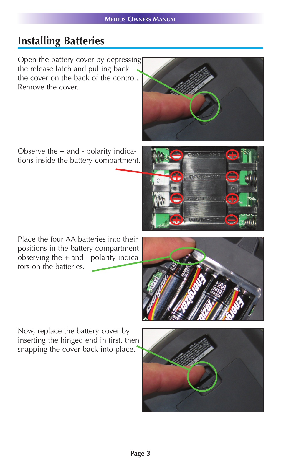 Installing batteries | Universal Remote Control (URS) TX-1000 User Manual | Page 6 / 20