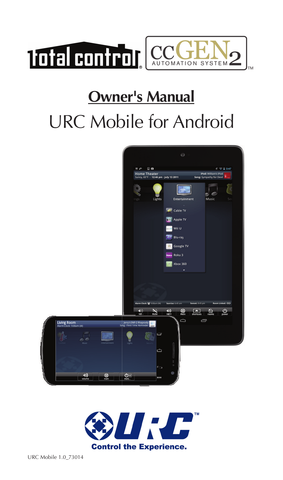 Universal Remote Control (URS) Mobile for Android User Manual | 41 pages