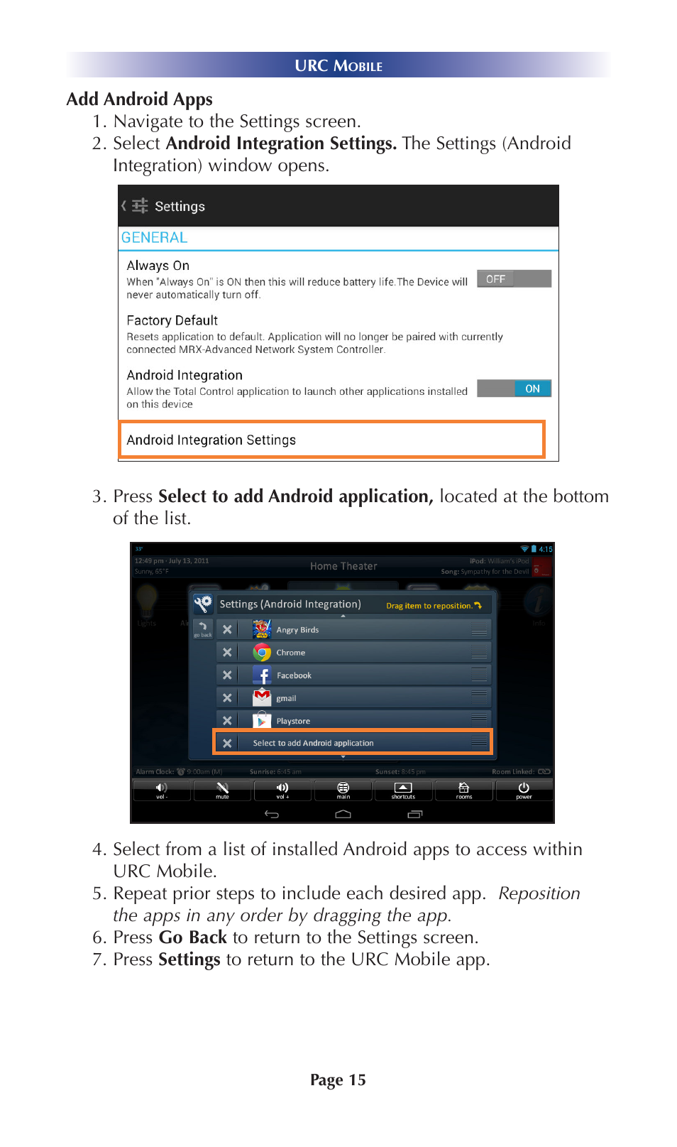 Universal Remote Control (URS) Mobile for Android User Manual | Page 20 / 41