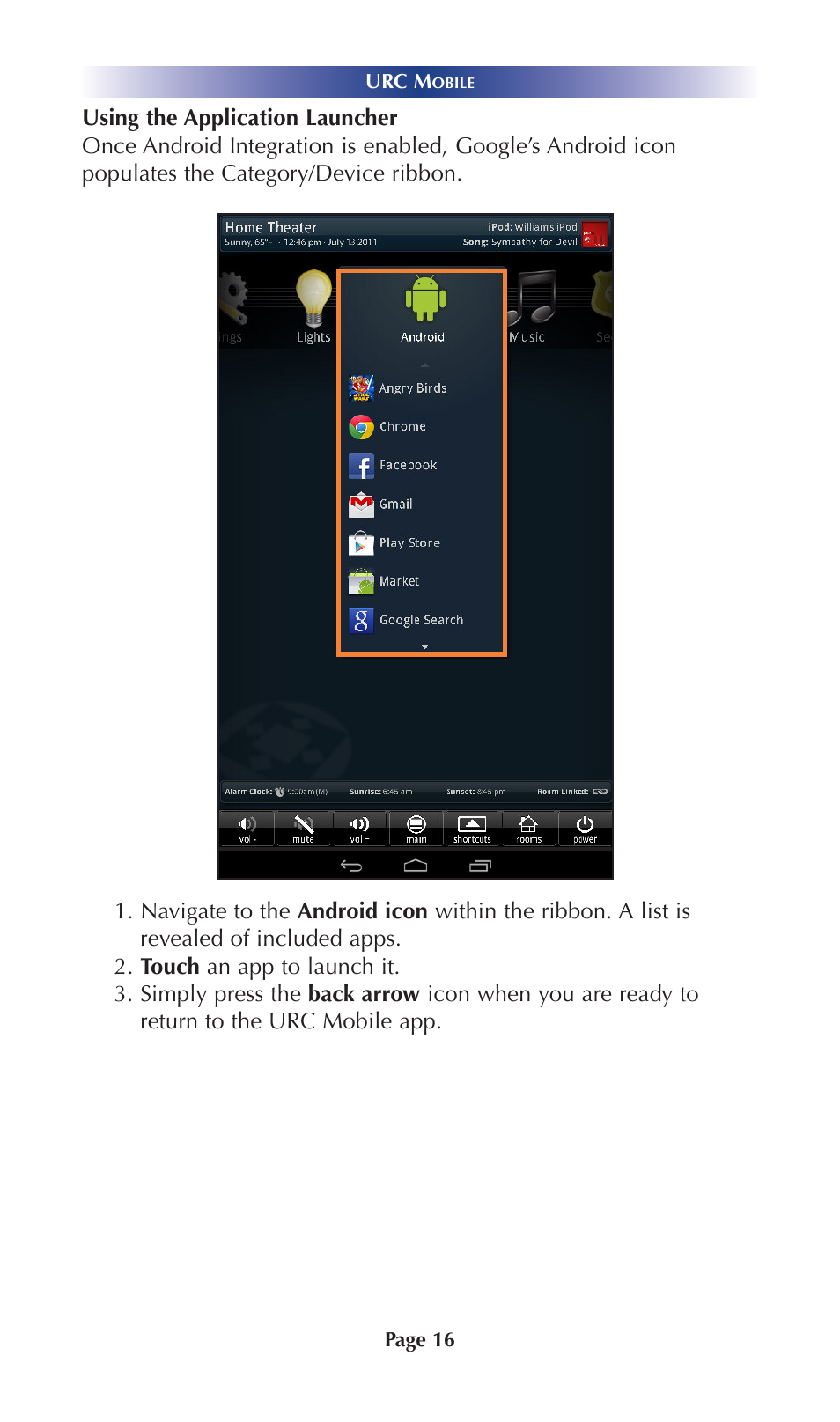 Universal Remote Control (URS) Mobile for Android User Manual | Page 21 / 41