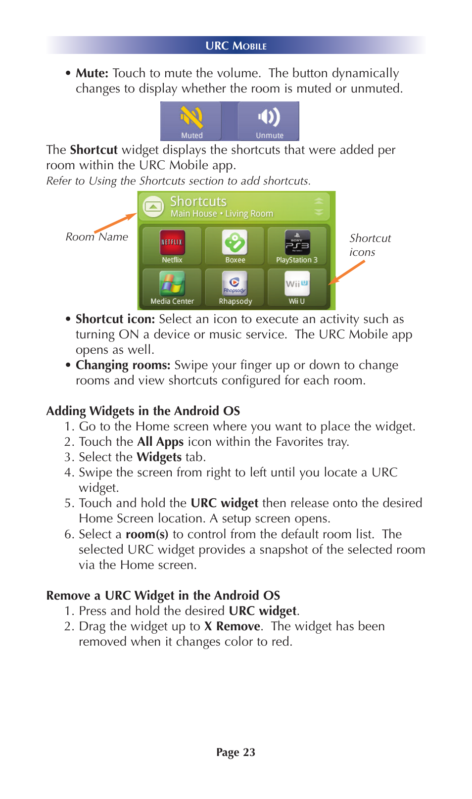 Universal Remote Control (URS) Mobile for Android User Manual | Page 28 / 41