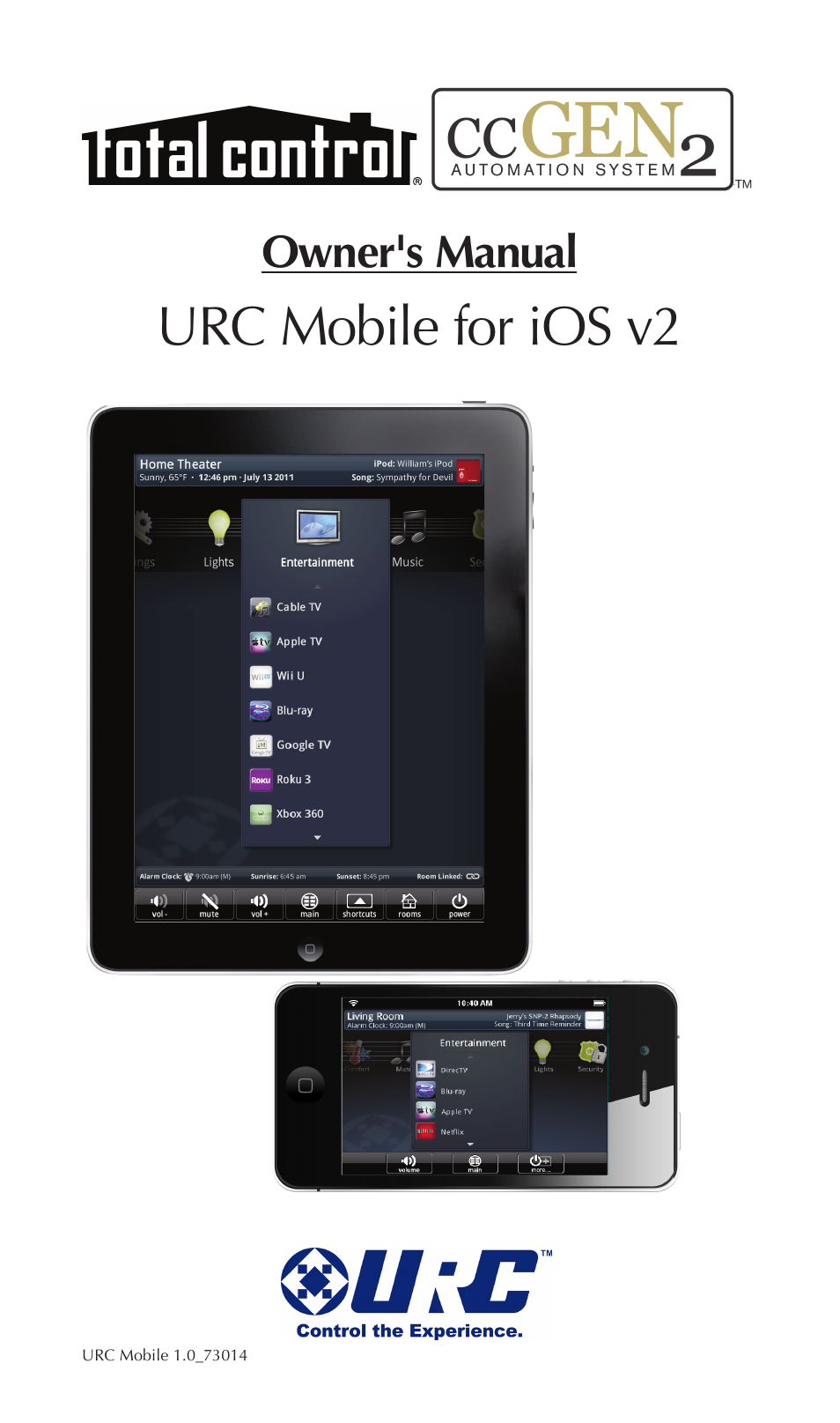 Universal Remote Control (URS) Mobile for iOS v2 User Manual | 34 pages