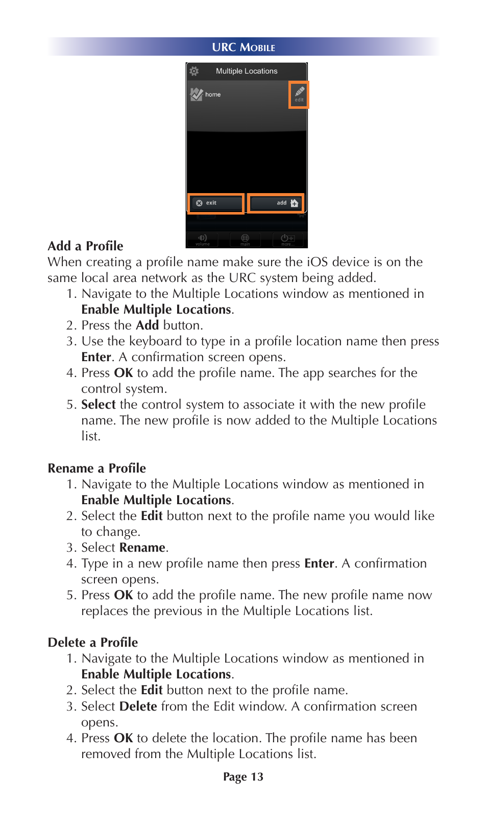 Universal Remote Control (URS) Mobile for iOS v2 User Manual | Page 18 / 34