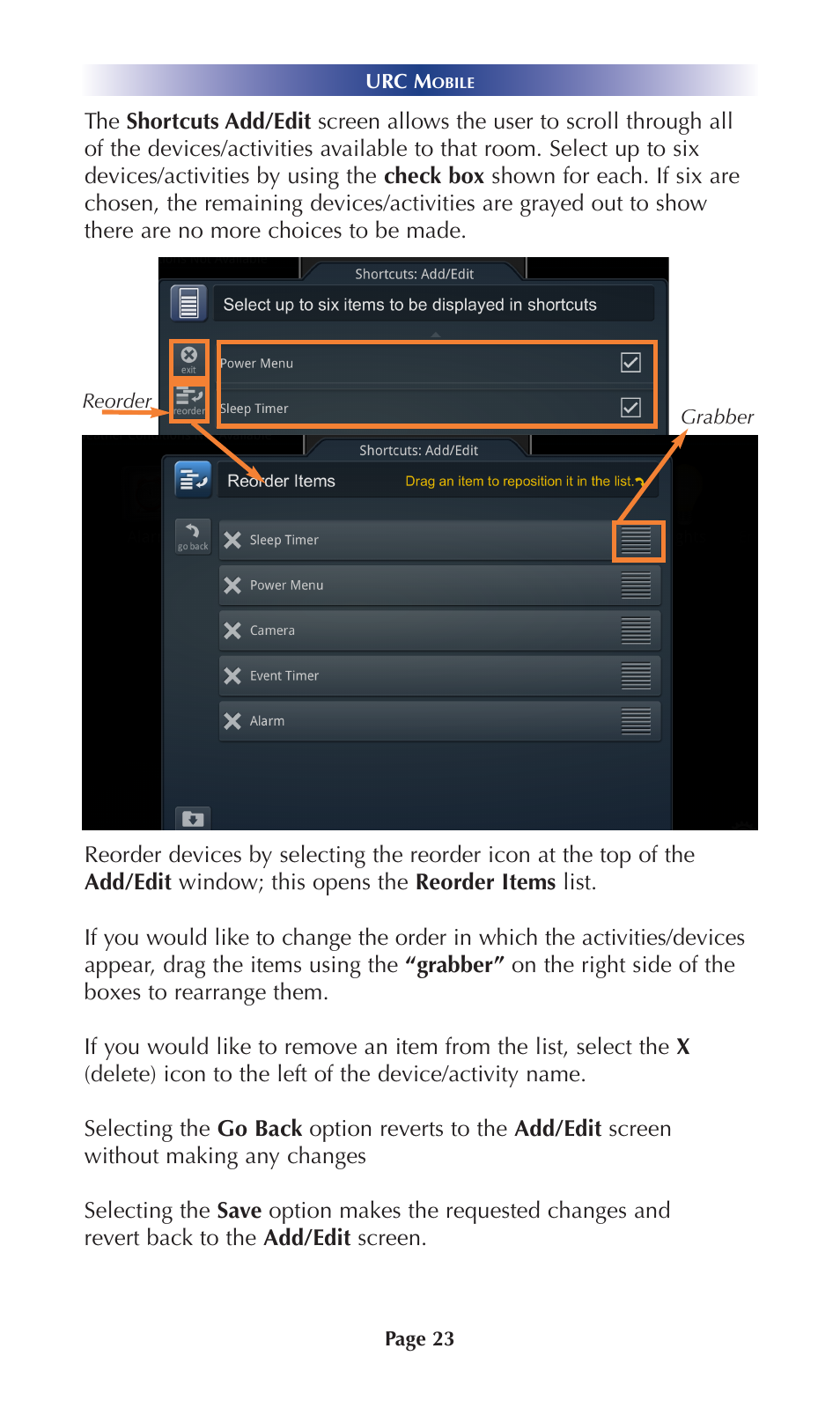 Universal Remote Control (URS) Mobile for iOS v2 User Manual | Page 28 / 34