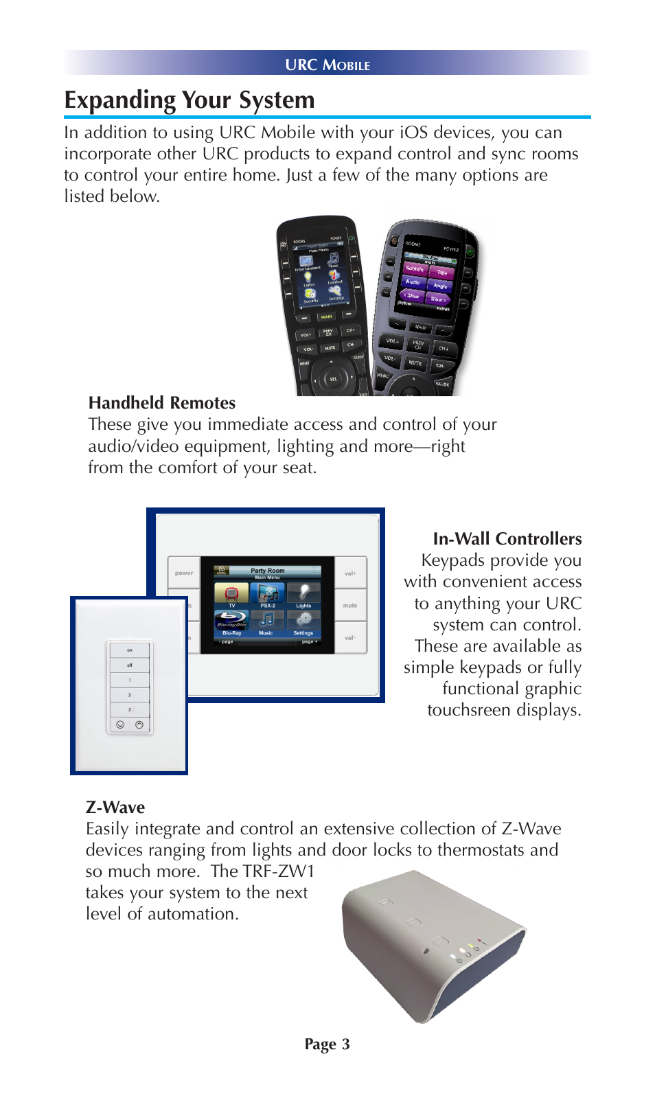 Expanding your system | Universal Remote Control (URS) Mobile for iOS v2 User Manual | Page 8 / 34