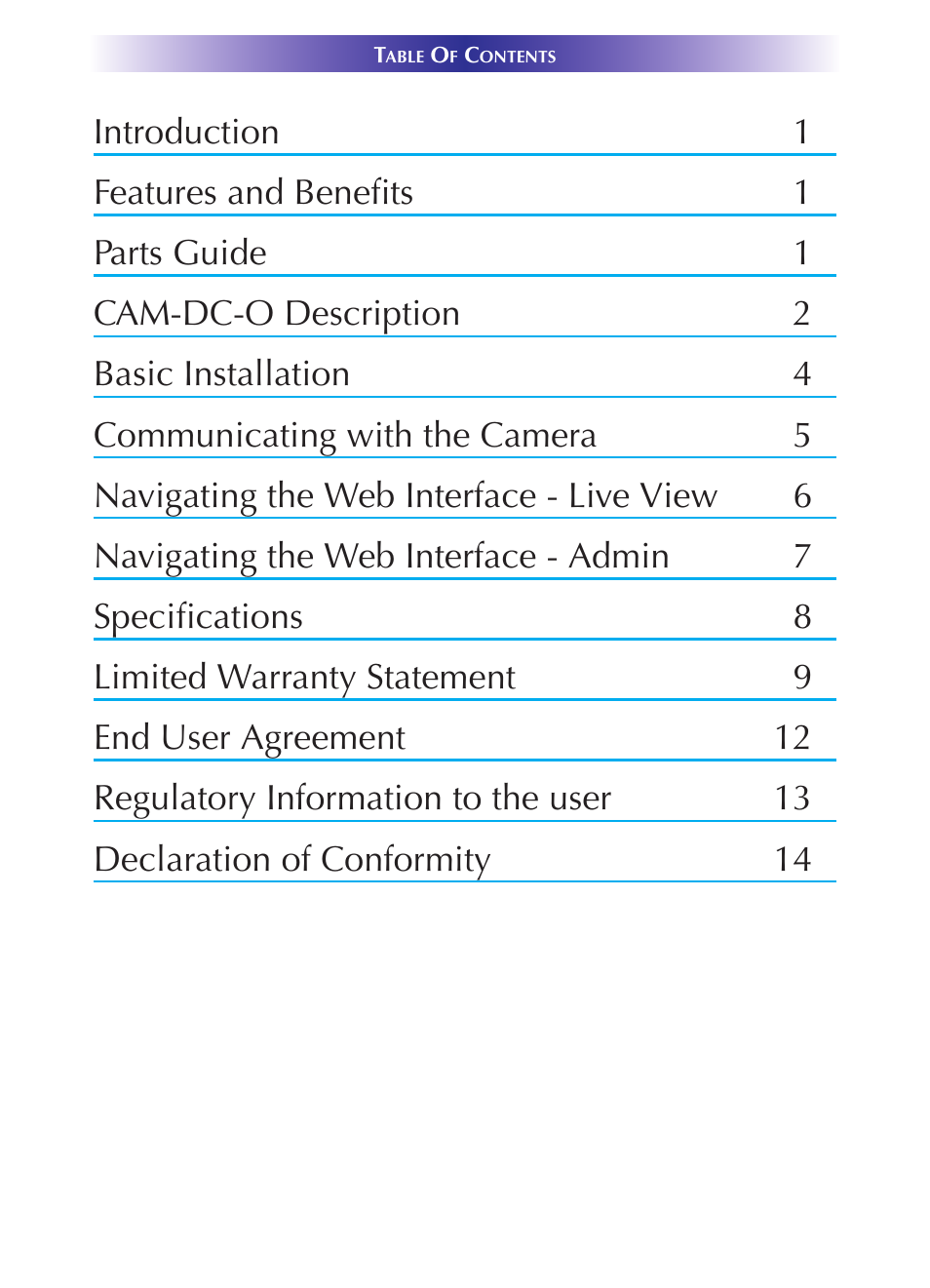 Universal Remote Control (URS) CAM-DC-O User Manual | Page 3 / 20