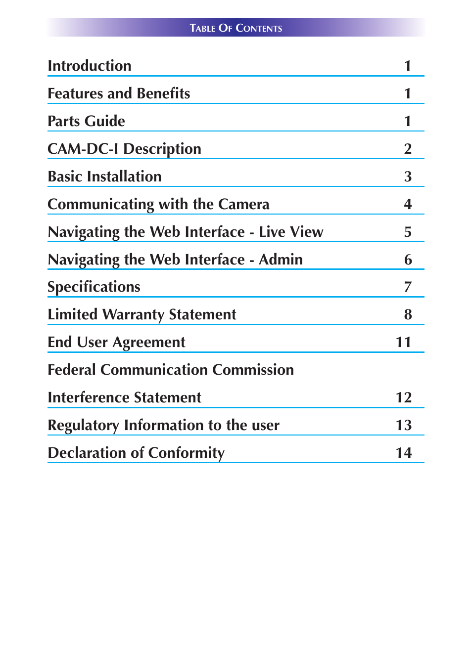 Basic installation | Universal Remote Control (URS) CAM-DC-I User Manual | Page 3 / 19