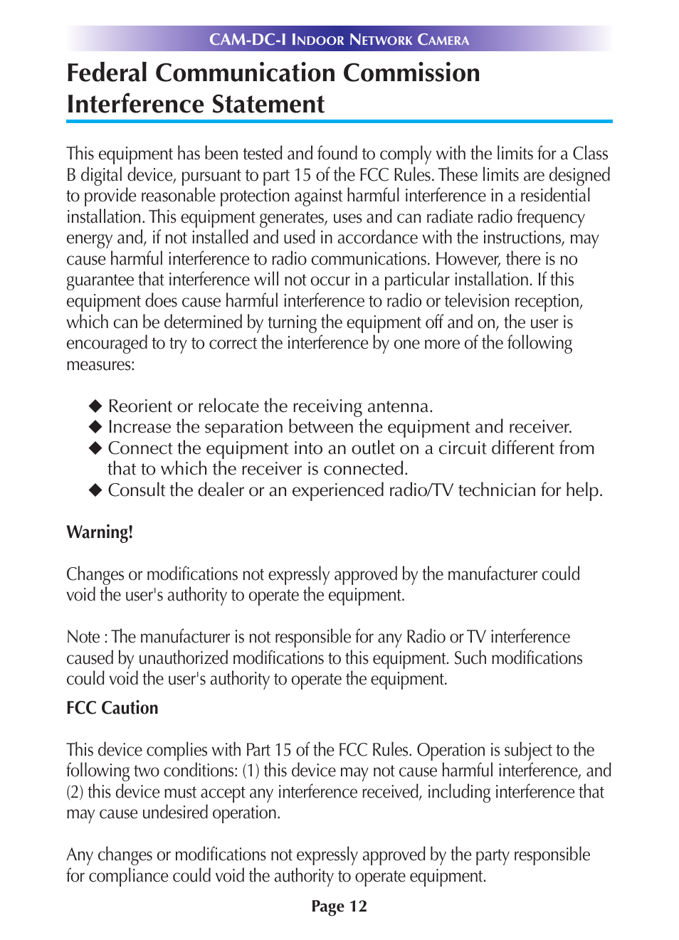 Universal Remote Control (URS) CAM-DC-I Rev 02 User Manual | Page 15 / 20