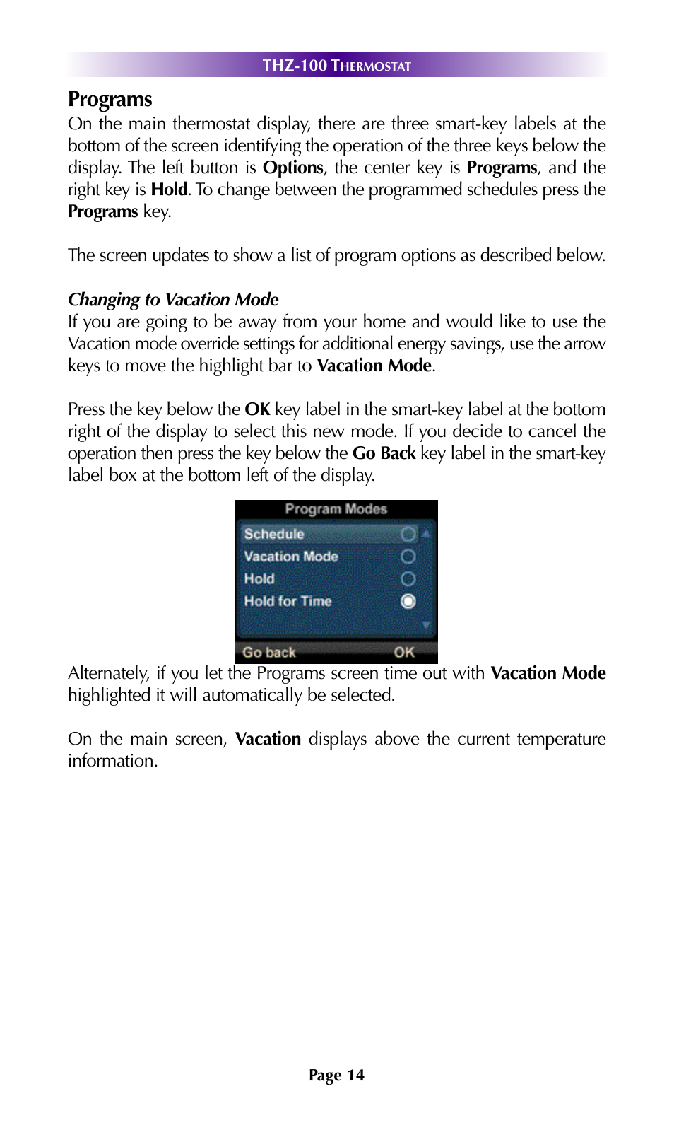 Programs | Universal Remote Control (URS) THZ-100 User Manual | Page 18 / 52