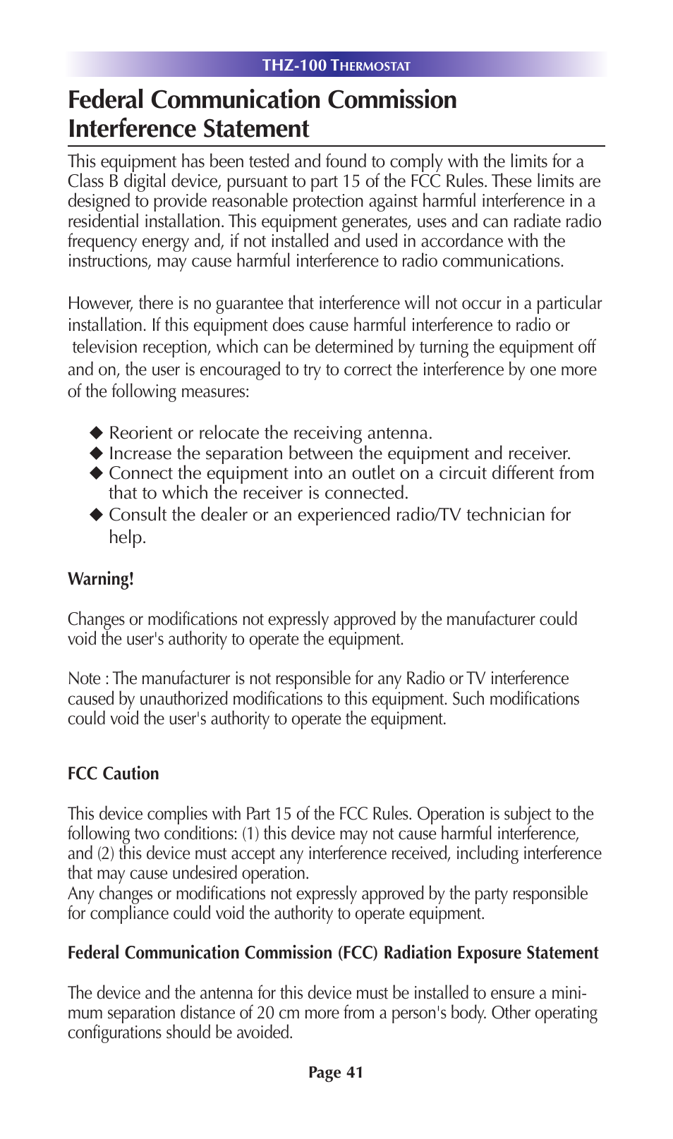 Universal Remote Control (URS) THZ-100 Rev 03 User Manual | Page 45 / 52