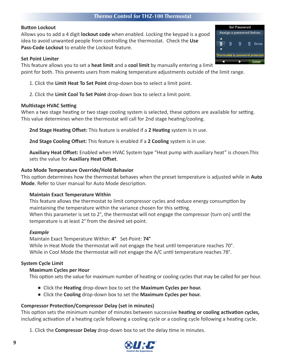 Universal Remote Control (URS) Thermo Control User Manual | Page 11 / 12