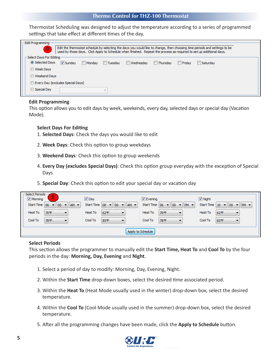 Universal Remote Control (URS) Thermo Control User Manual | Page 7 / 12