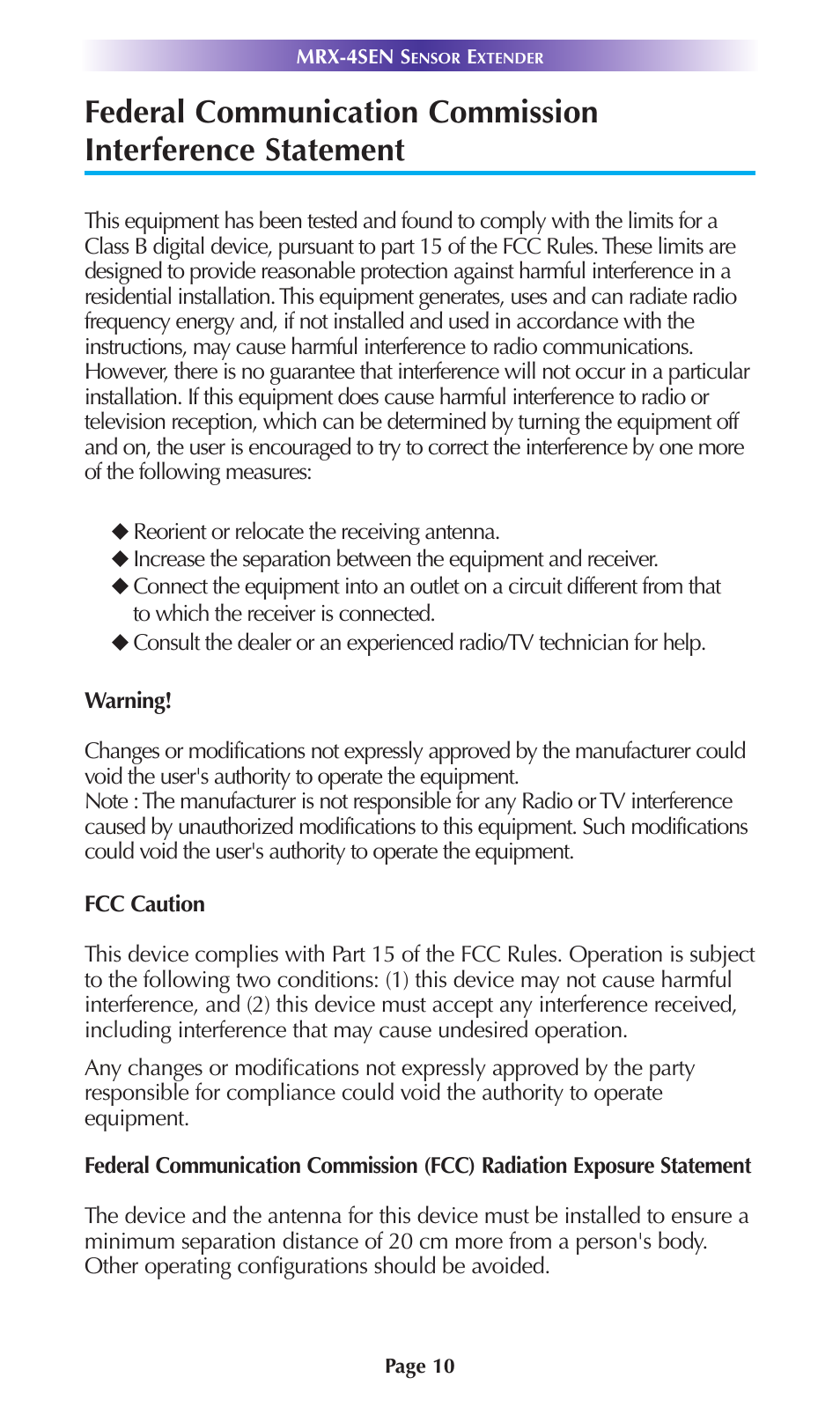 Universal Remote Control (URS) MRX-4SEN User Manual | Page 13 / 20