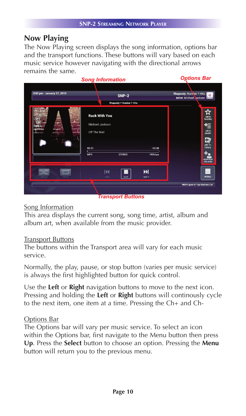 Now playing | Universal Remote Control (URS) SNP-2 User Manual | Page 13 / 36