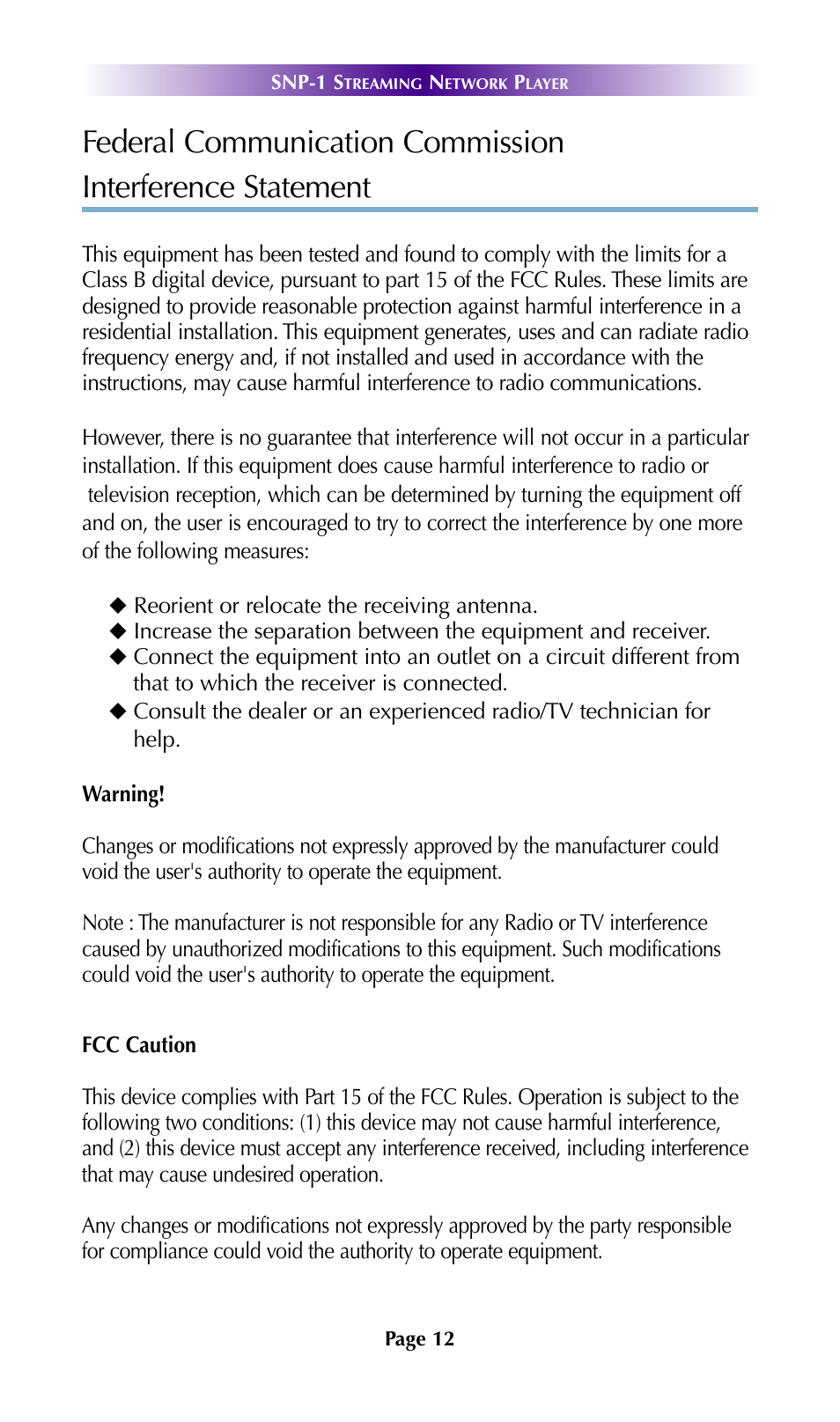 Universal Remote Control (URS) SNP-1 User Manual | Page 14 / 20