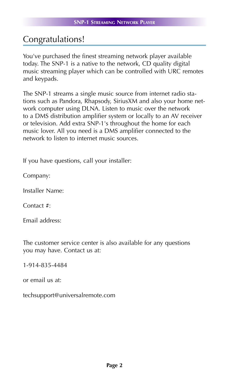 Universal Remote Control (URS) SNP-1 User Manual | Page 4 / 20