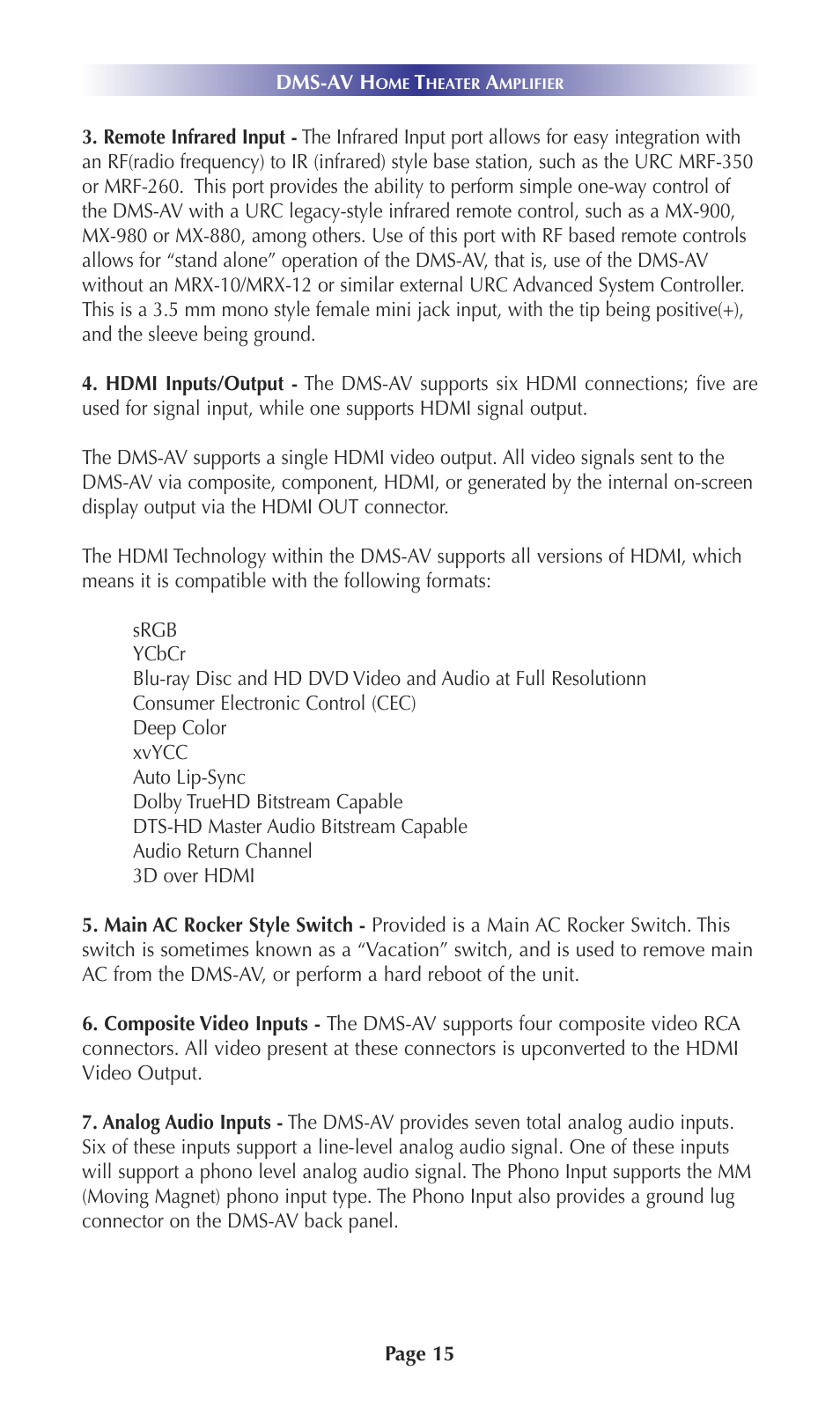 Universal Remote Control (URS) DMS-AV TSP20007.10.14 User Manual | Page 14 / 50