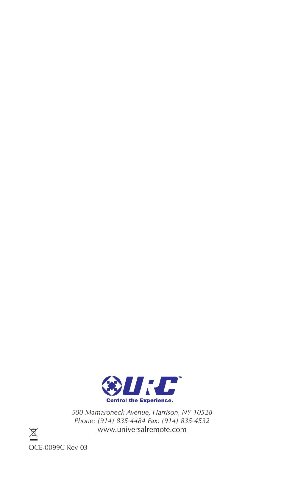 Universal Remote Control (URS) DMS-100 User Manual | Page 20 / 20