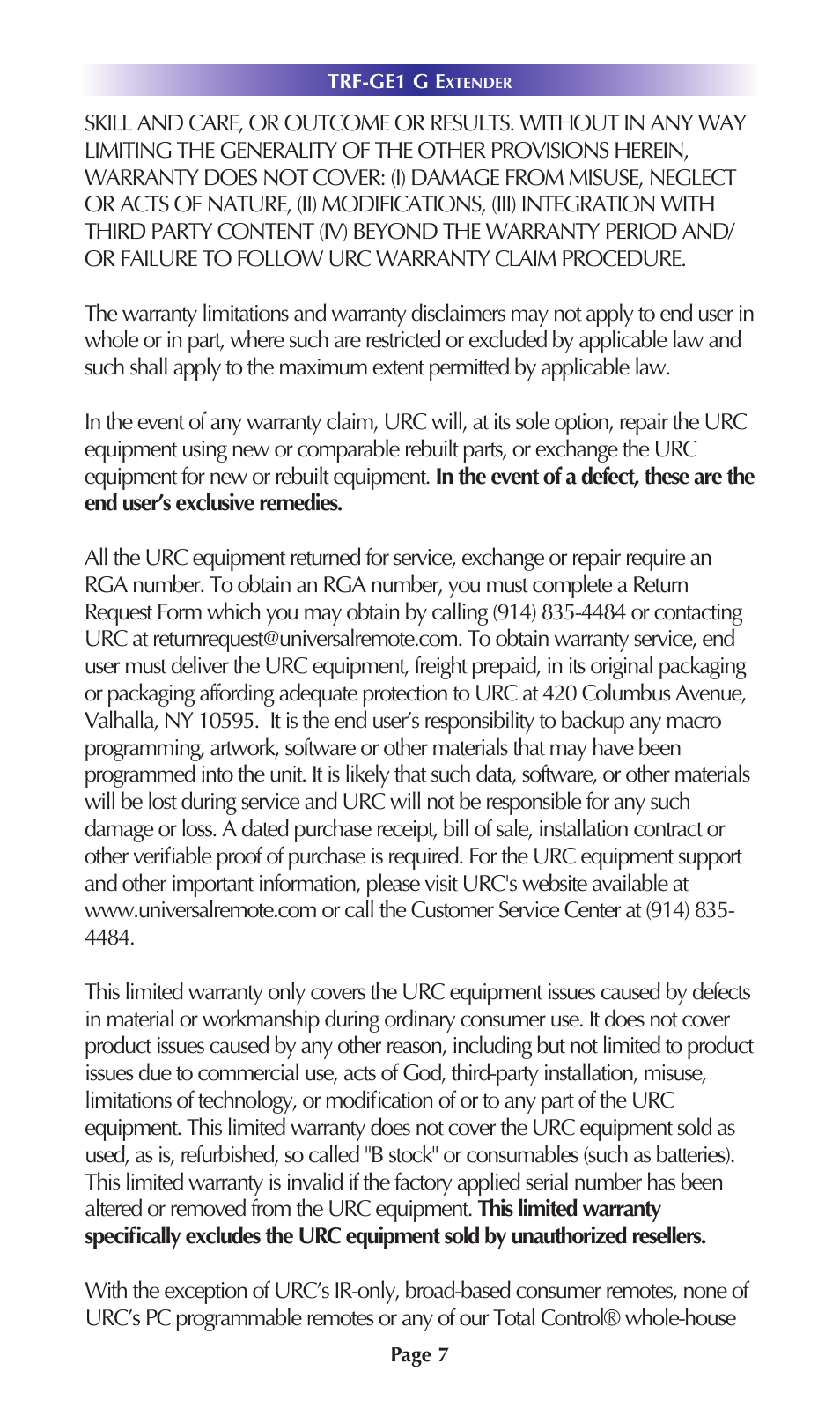 Universal Remote Control (URS) MRX-2 7.11.14 User Manual | Page 10 / 19
