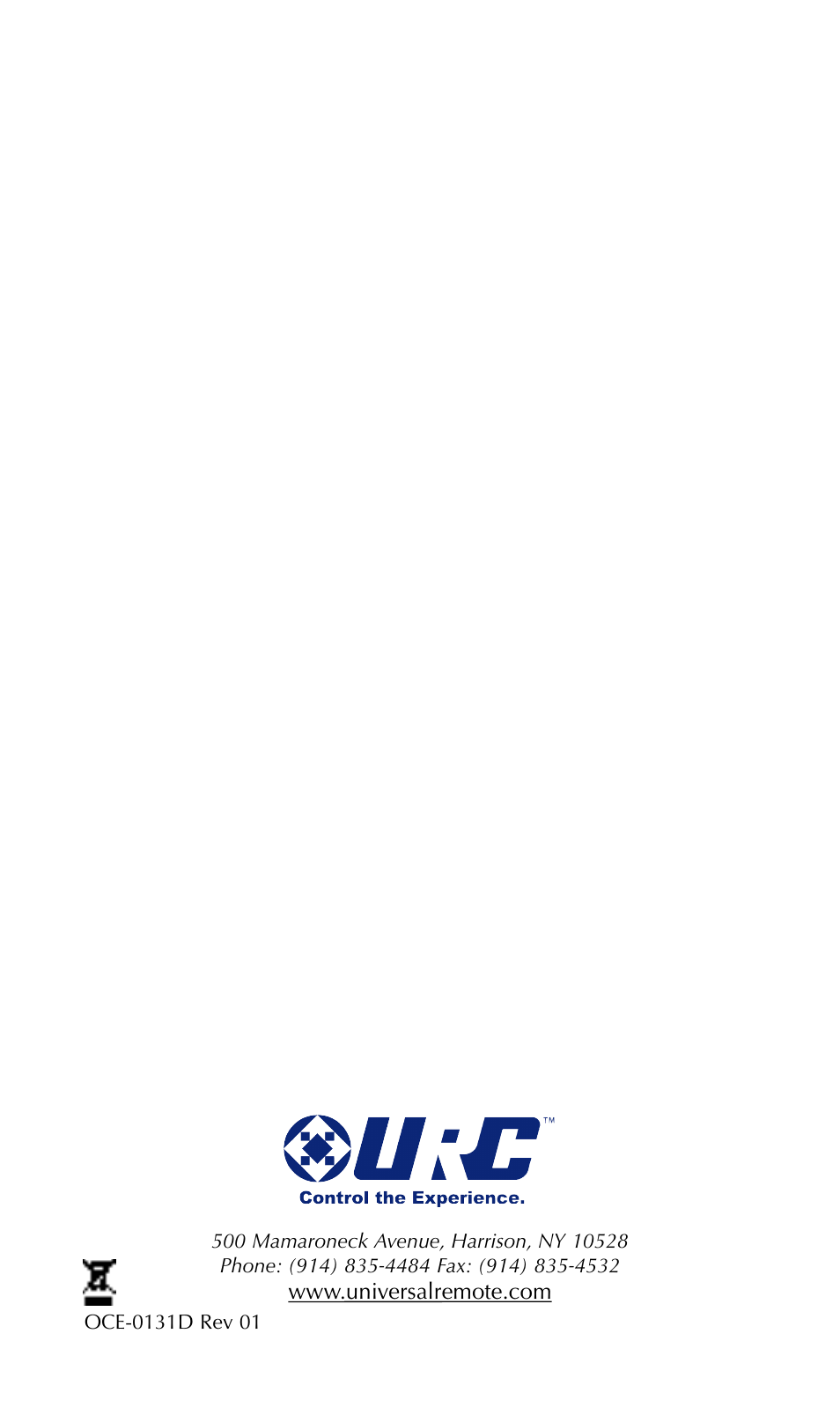 Universal Remote Control (URS) MRX-4SEN 7.11.14 User Manual | Page 20 / 20