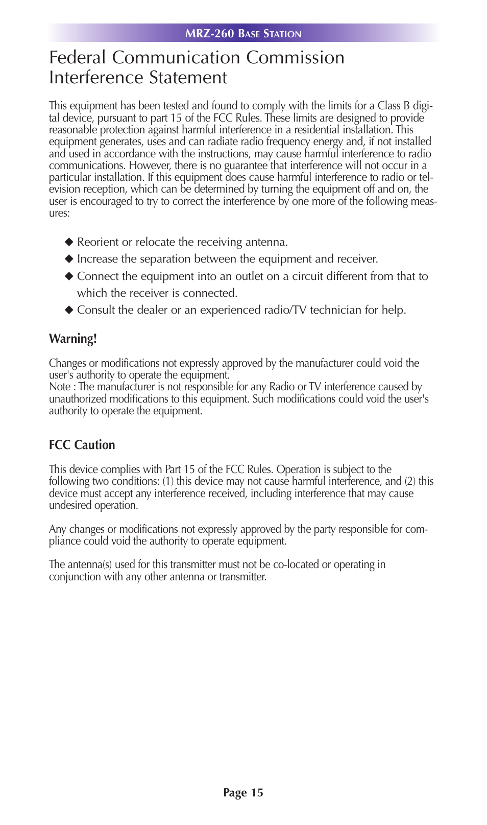 Universal Remote Control (URS) MRZ-260 User Manual | Page 18 / 20