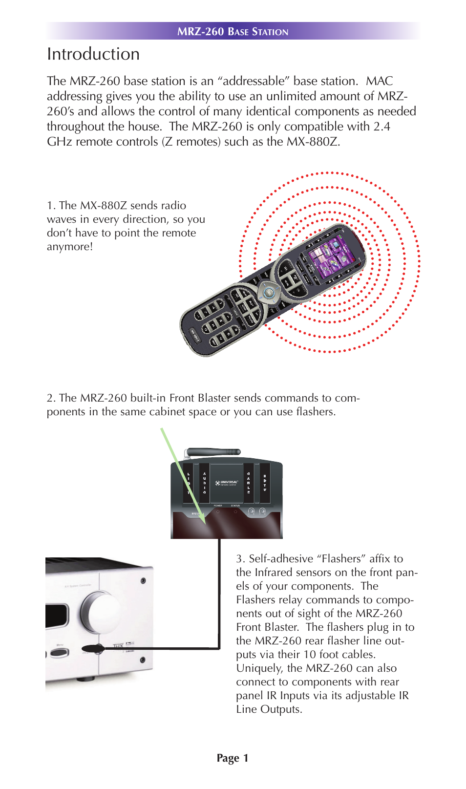 Introduction | Universal Remote Control (URS) MRZ-260 User Manual | Page 4 / 20