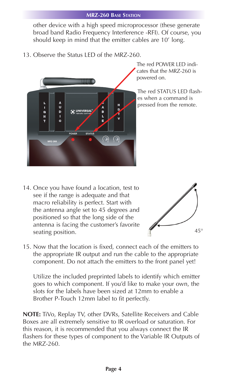 Universal Remote Control (URS) MRZ-260 User Manual | Page 7 / 20
