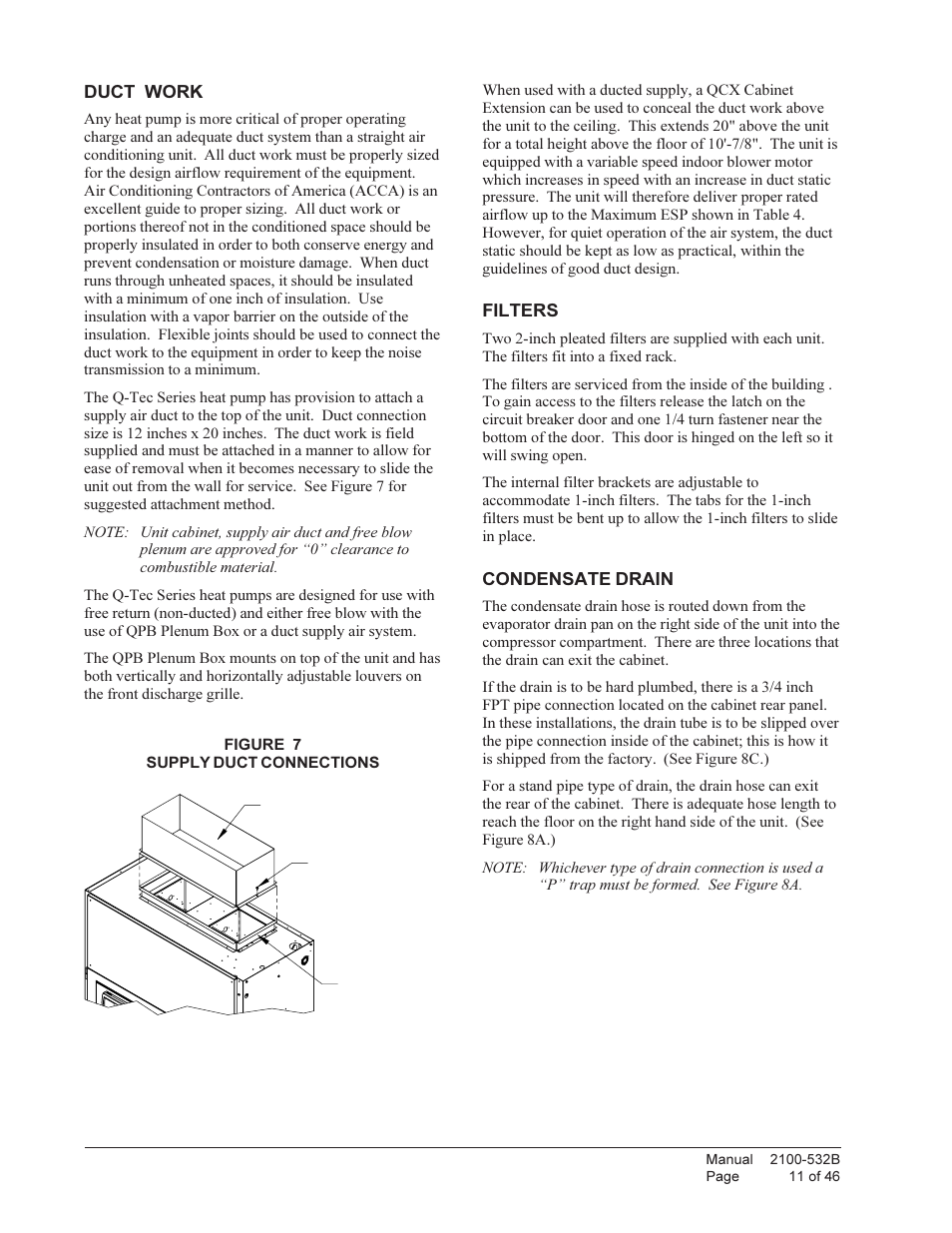 Bard STAGED CAPACITY PACKAGED HEAT PUMP QW5S1 User Manual | Page 11 / 46