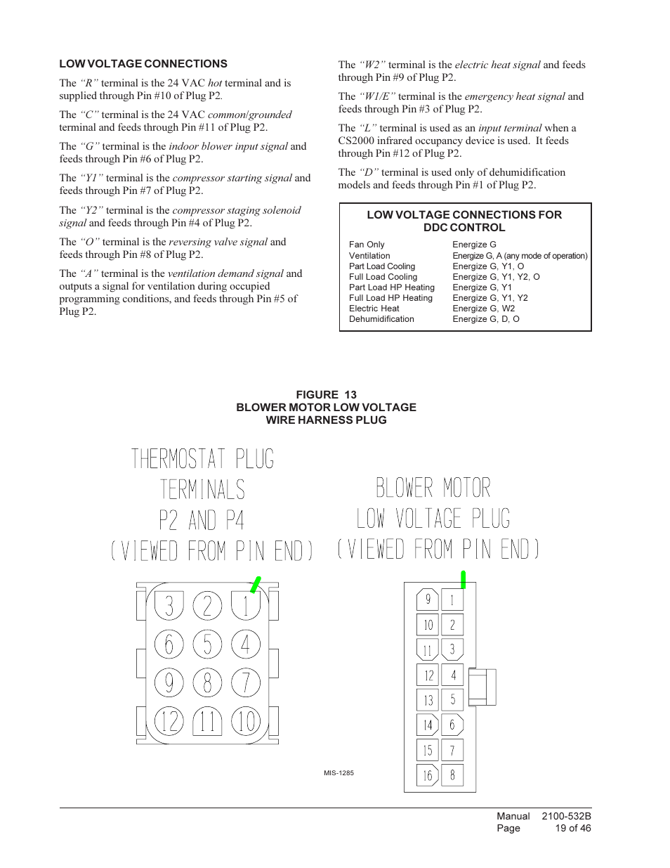 Bard STAGED CAPACITY PACKAGED HEAT PUMP QW5S1 User Manual | Page 19 / 46