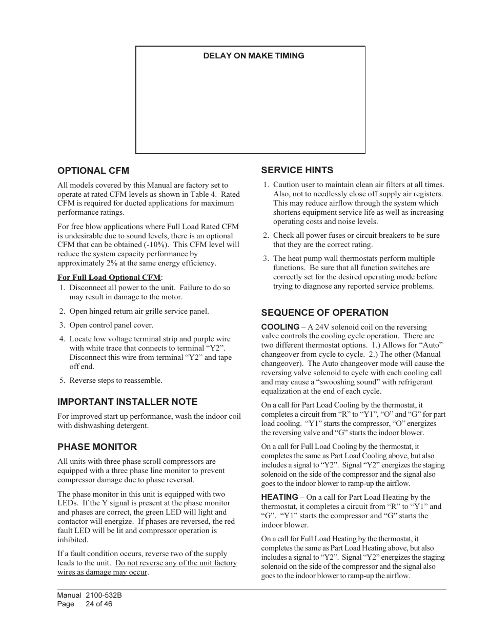 Bard STAGED CAPACITY PACKAGED HEAT PUMP QW5S1 User Manual | Page 24 / 46