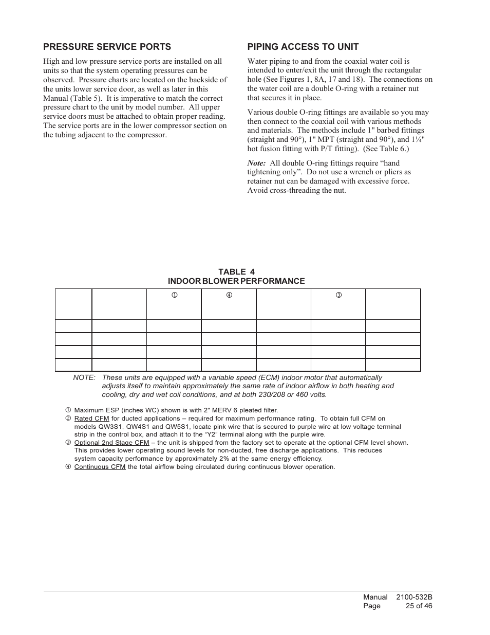 Bard STAGED CAPACITY PACKAGED HEAT PUMP QW5S1 User Manual | Page 25 / 46