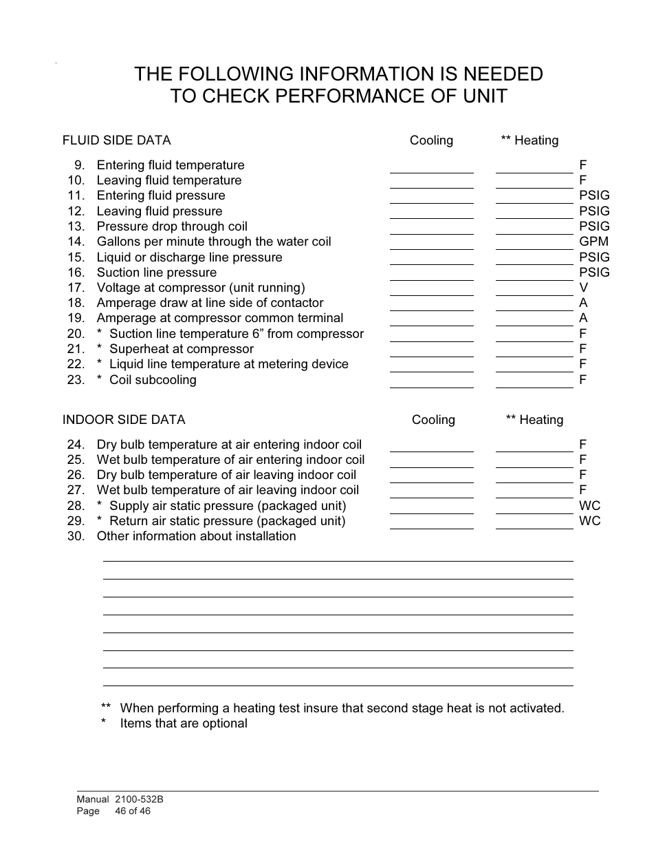 Bard STAGED CAPACITY PACKAGED HEAT PUMP QW5S1 User Manual | Page 46 / 46