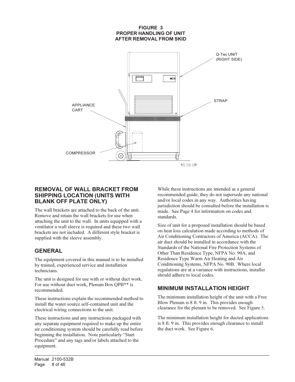 Bard STAGED CAPACITY PACKAGED HEAT PUMP QW5S1 User Manual | Page 8 / 46