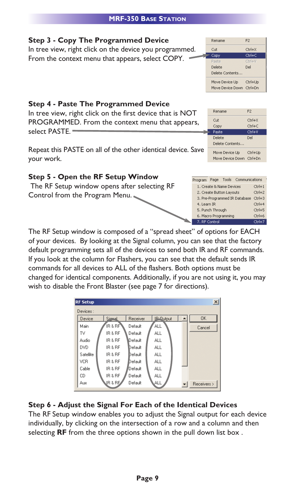 Universal Remote Control (URS) MRF-350 User Manual | Page 12 / 20