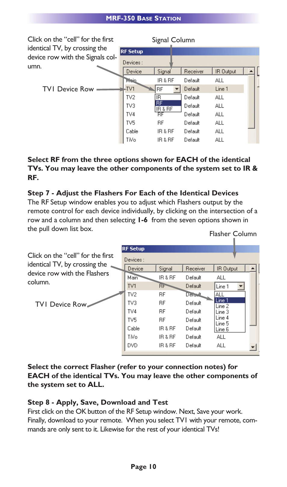 Universal Remote Control (URS) MRF-350 User Manual | Page 13 / 20
