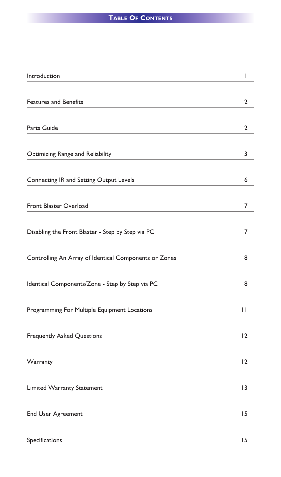 Universal Remote Control (URS) MRF-350 User Manual | Page 3 / 20