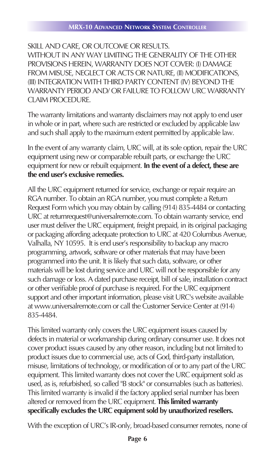 Universal Remote Control (URS) MRX-10 User Manual | Page 9 / 16