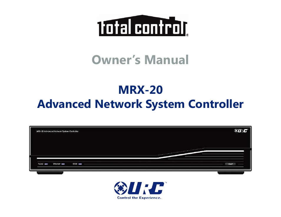 Universal Remote Control (URS) MRX-20 User Manual | 45 pages