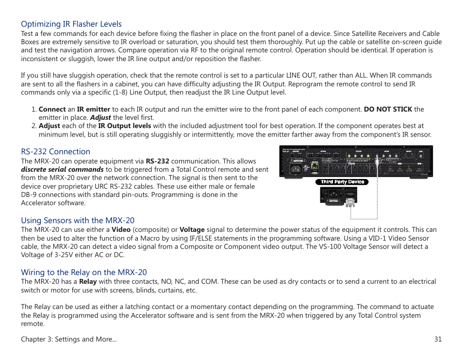 Universal Remote Control (URS) MRX-20 User Manual | Page 35 / 45