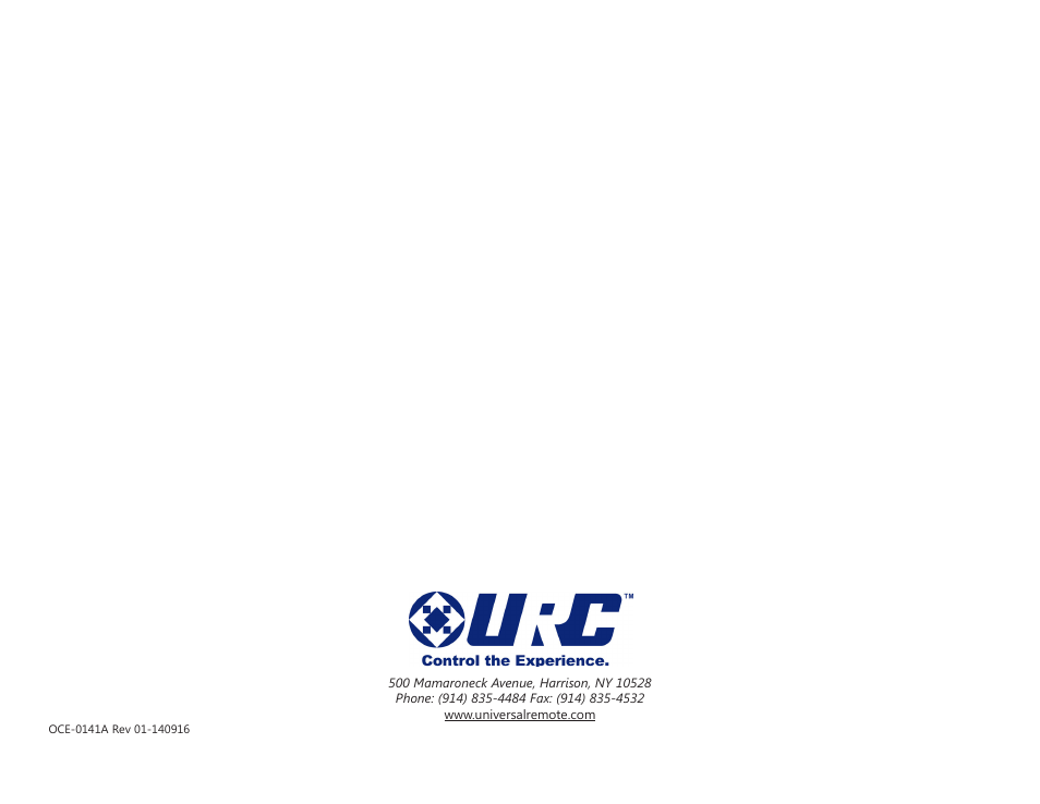 Universal Remote Control (URS) BR30 User Manual | Page 13 / 13