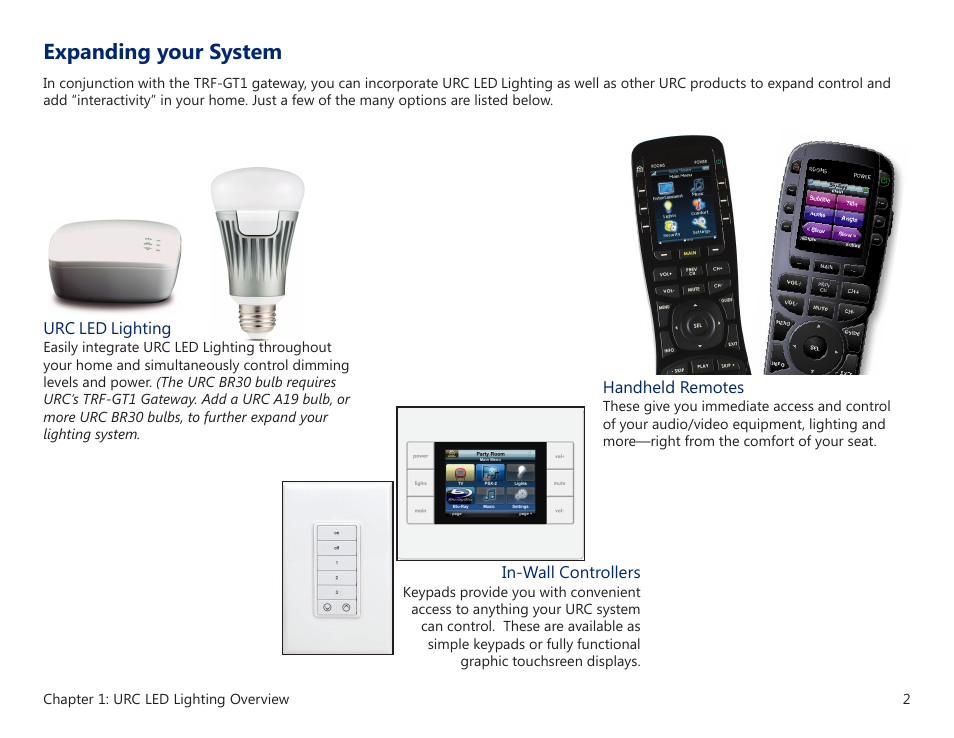 Expanding your system | Universal Remote Control (URS) BR30 User Manual | Page 6 / 13