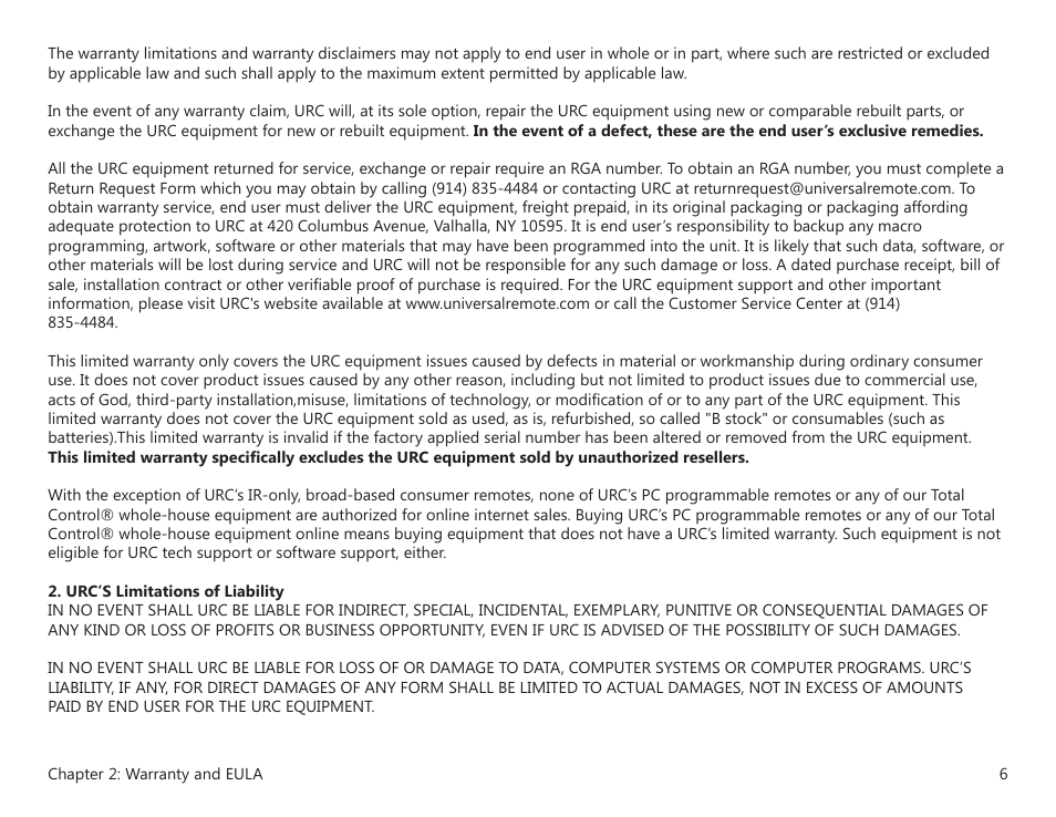 End user agreement | Universal Remote Control (URS) A19 User Manual | Page 10 / 13