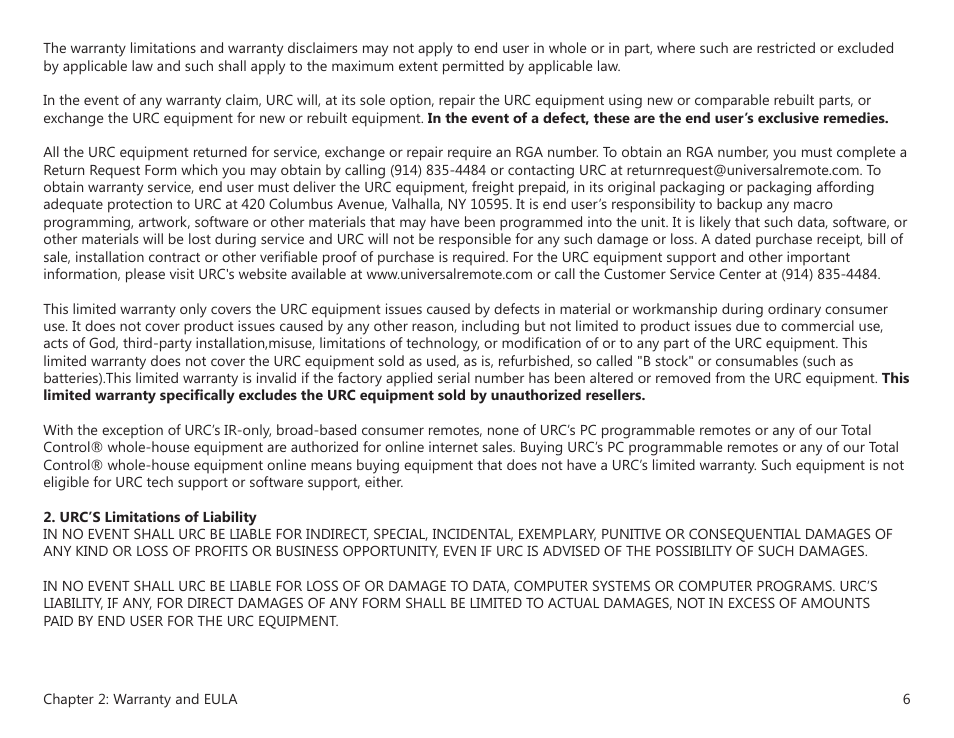 End user agreement | Universal Remote Control (URS) TRF-GT1 User Manual | Page 10 / 13