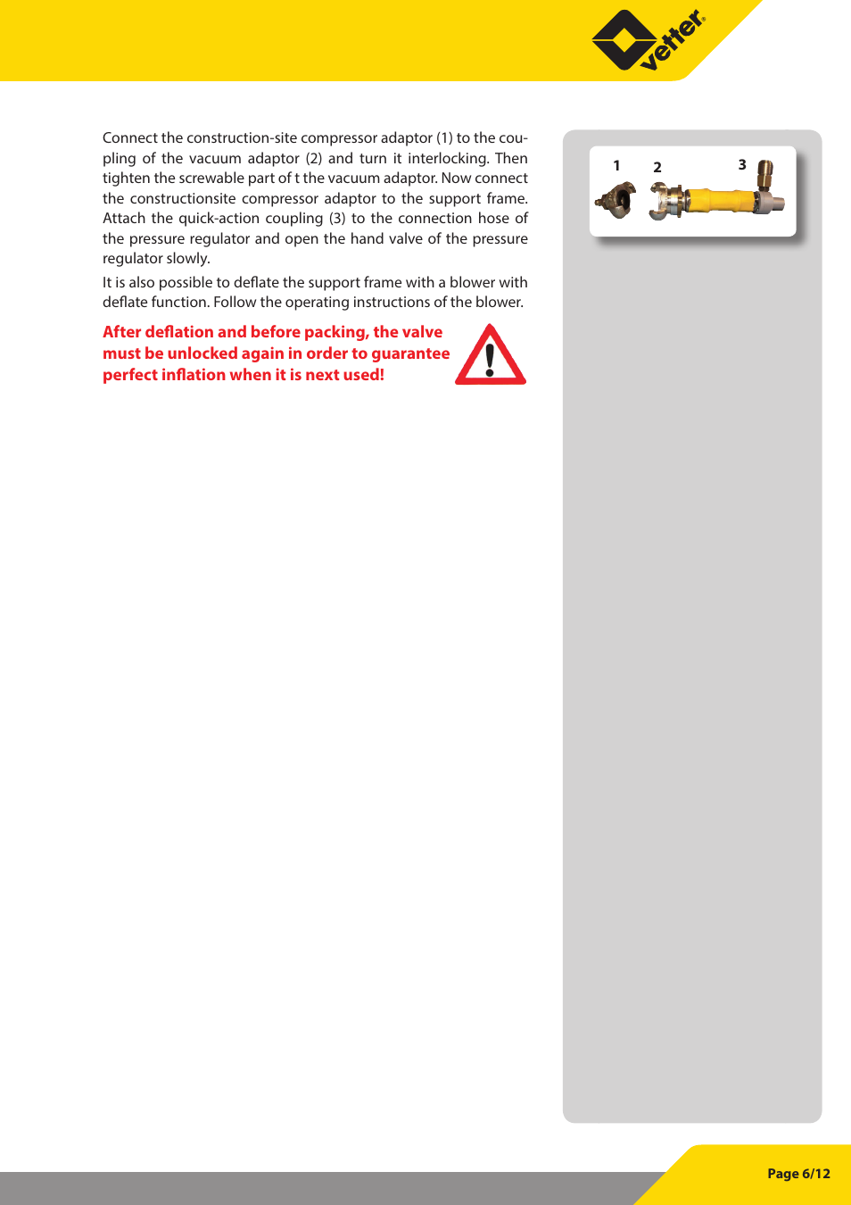 Vetter Docking tent User Manual | Page 7 / 13